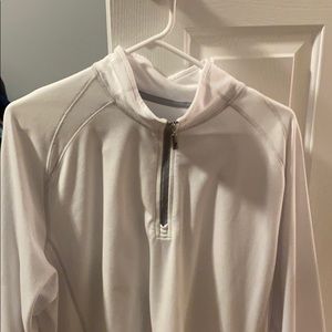 white 1/4 zip